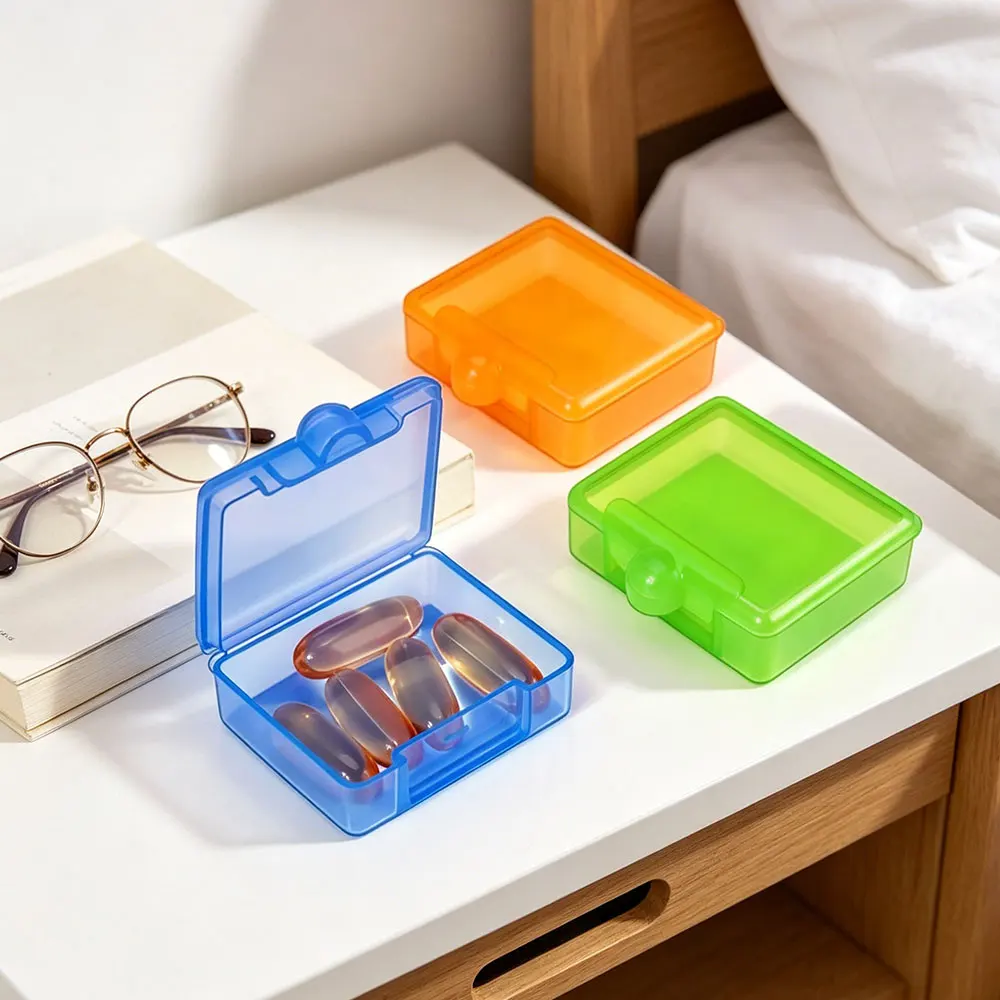 

3 Pcs Portable Small Pill Box Daily Mini Pill Organizer Travel Pocket Carry With You Portable Medicine Storage Box