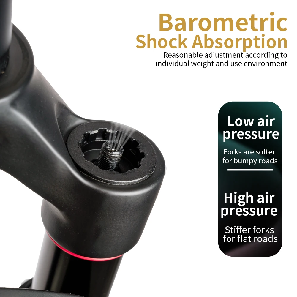 Zoom Road Bicycle Air Fork 120x100mm 50mm Travel 700C Damping Adjustment  Shock Aluminum Alloy For Gravel Bike New Front Fork view 4