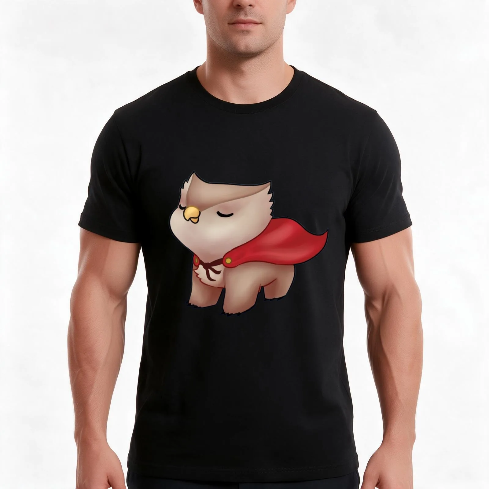 Baby Owlbear T-Shirt Summer Casual Cotton Tee Oversized Streetwear Tops Vintage Graphic Print Loose Fit Short Sleeve