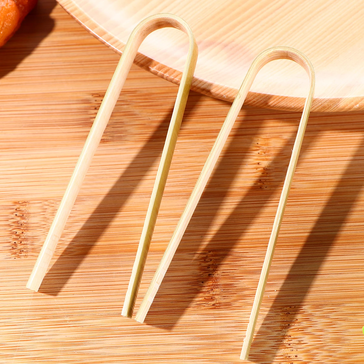 

16pcs 10Cm Bamboo Food Clip Anti-Scald Long Handle Tongs For Bbq Grilling Cooking Serving Kitchen Tools Bamboo Serving Clips