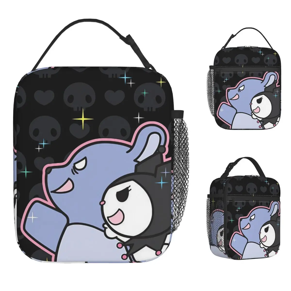 kuromi-bonito-cranios-lolita-ola-kitty-saco-de-almoco-isolado-grande-gotico-reutilizavel-saco-termico-tote-lancheira-trabalho-alimentos-bolsas