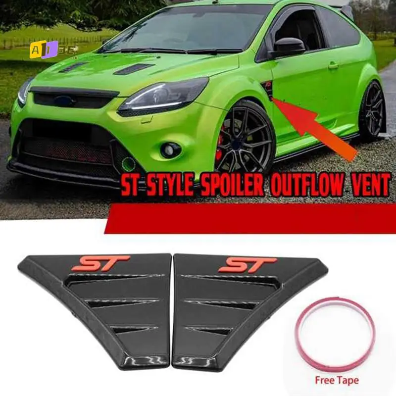 

A03E-Fender Вентиляционное отверстие на крыло Боковое крыло Декоративная наклейка на крыло (случайный цвет) Автозапчасти для Ford Focus MK2 2004-2012