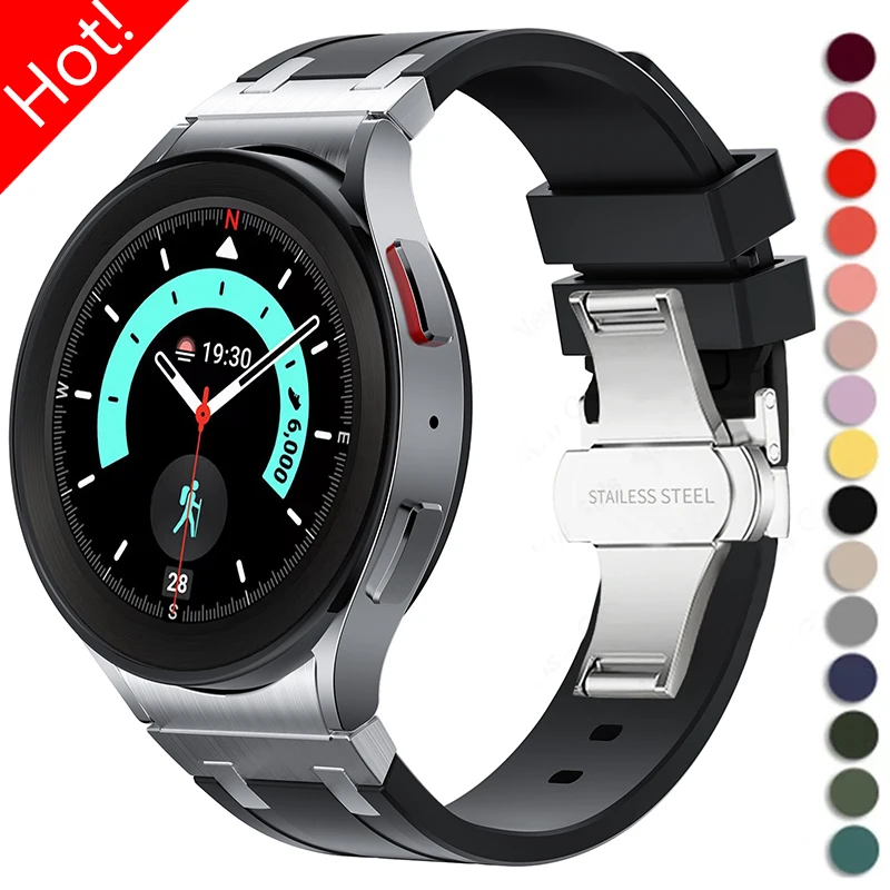 No Gaps Silicone Strap for Samsung Galaxy Watch 6 5 4 40mm 44mm 6 Classic 43mm 47mm Soft Sports Bracelet for 5Pro 45mm Watchbnad