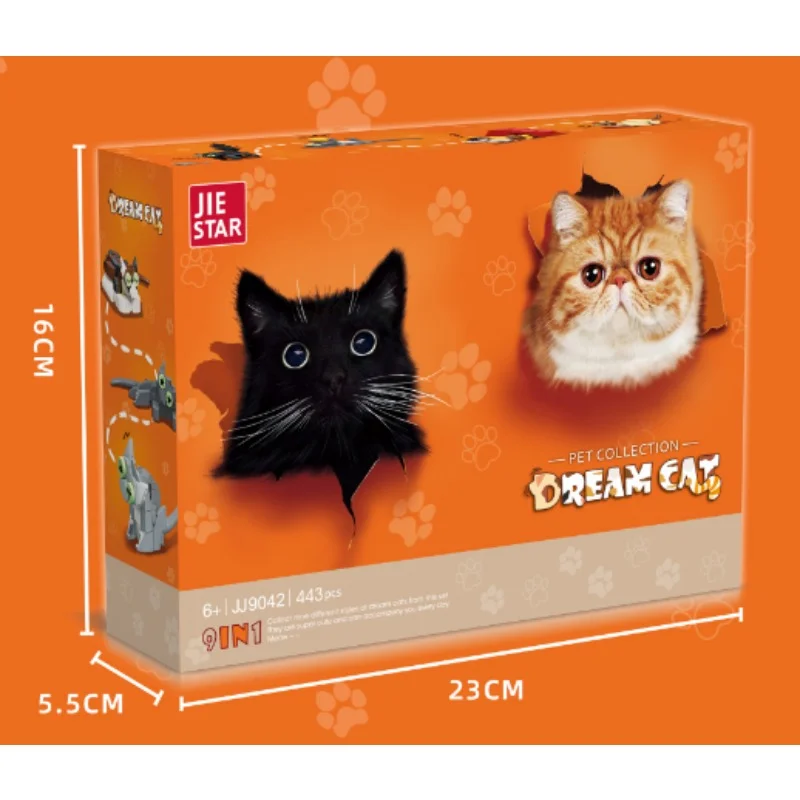 

Модель здания маленького кота JJ — сборка детских игрушек — рождественский подарочный набор