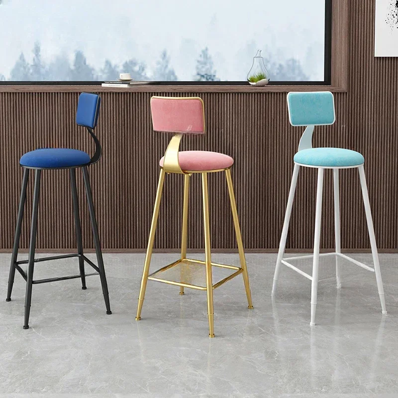 

Manicure Backrest Chair Comfortable Kitchen Bar Home Modern Design Chairs Swivel Stool Barber Poltrona High Stools Furniture