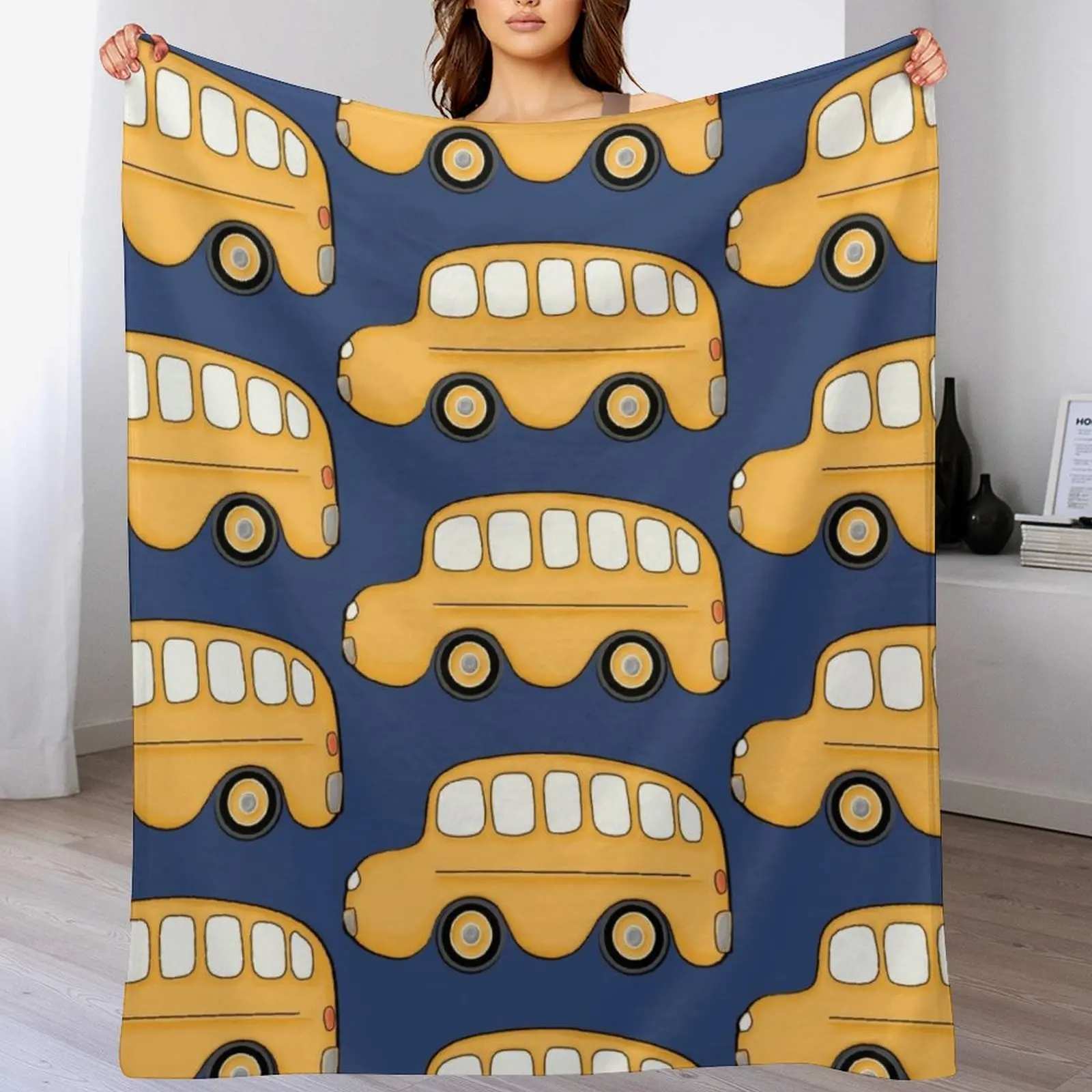 

Retro Bus I Throw Blanket Furrys Extra Large Throw Custom Hairys Blankets