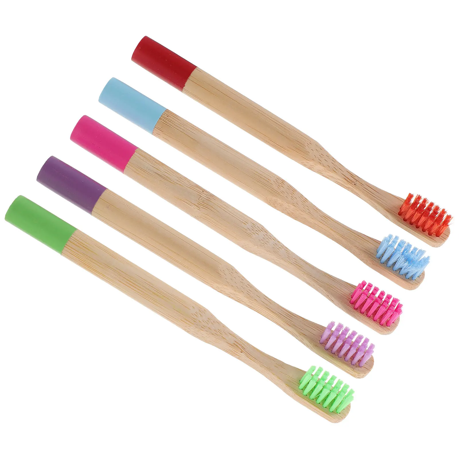 

5Pcs Bamboo Charcoal Soft Bristle Toothbrush Set for Kids Ultra-Fine Gentle Plaque Removal Wear-Resistant Childrens Manual Tooth