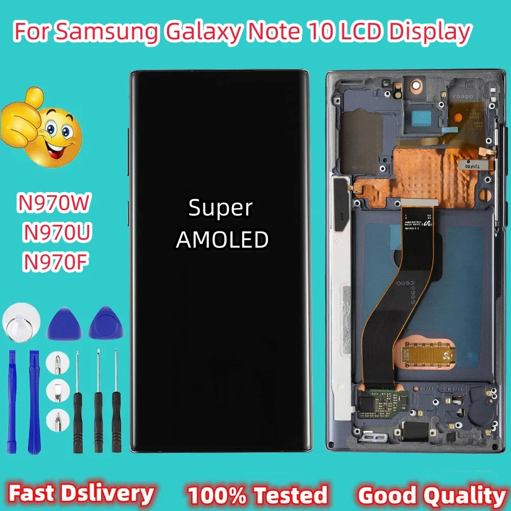 100% Tested OLED For Samsung Note 10 SM-N970W LCD Display Touch Screen Digitizer Assembly 6.3\