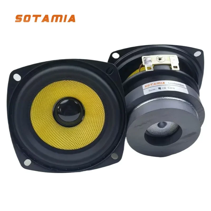 

SOTAMIA 2Pcs 3 Inch Waterproof Speaker Driver 4 Ohm 10W DIY Portable Bluetooth Speaker Audio Hifi Music Loudspeaker Bookshelf