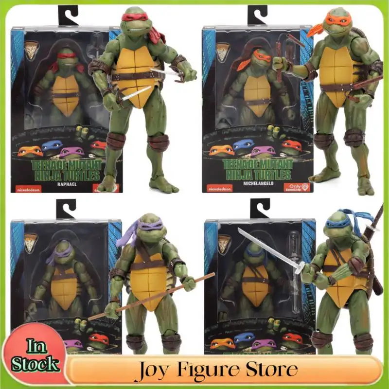 Figuras de Acción NECA Edición Película 1990 TMNT Edición Limitada Muñeco Articulado Coleccionable Adorno Regalo para Fans de Películas