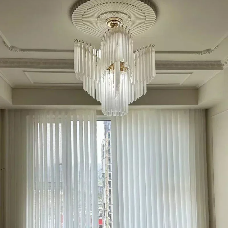 Vintage Glass Pendant Lighting LED Home Decor Taper Ceiling Lamps Indoor Classical Luxury Hanging Chandeliers for Living Room
