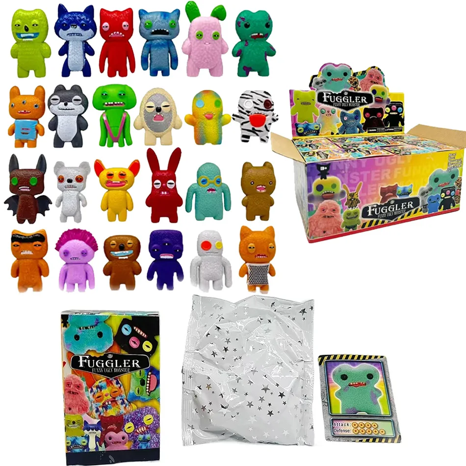 

New Fuggler Teeth Monster Doll Little Monsters Series Blind bags Funk Teeth Treasure Ugly Monster Collectible Toy Holiday Gifts