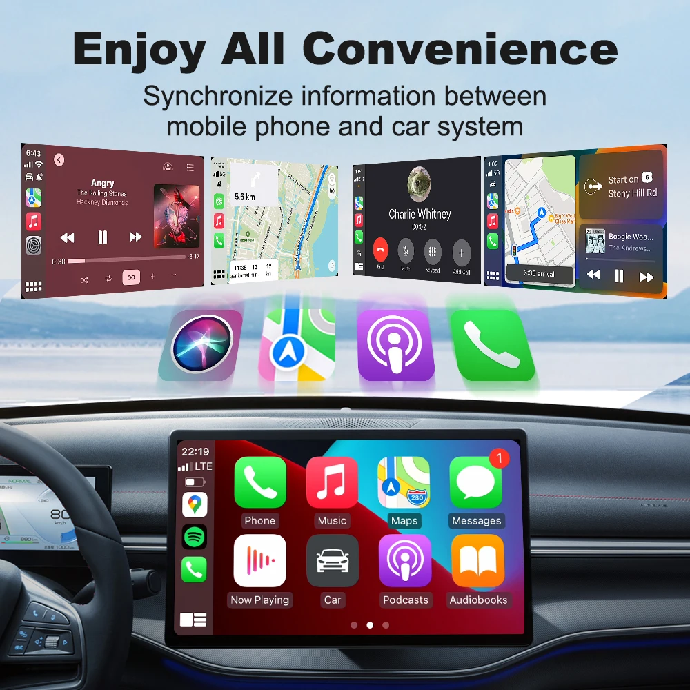 X-YUNS 2026 2 In 1 Wired to Wireless CarPlay and Android Auto Mini Adapter 5GHz WiFi5 for 99% Original Wired CarPlay/Auto Cars