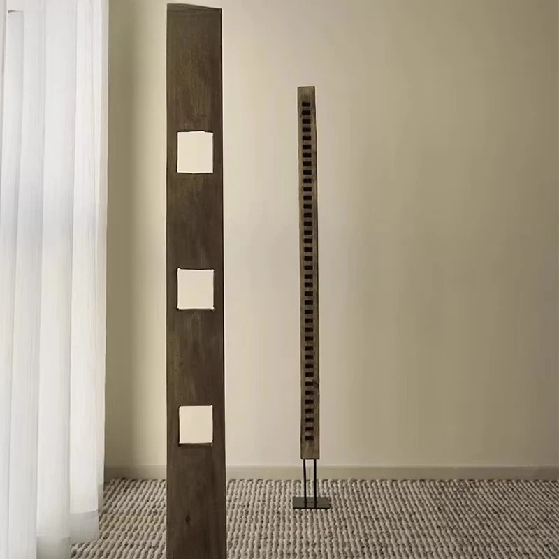 Furniture Modern minimalist design Home decoration, art walnut metal decoration Living room standing floor art