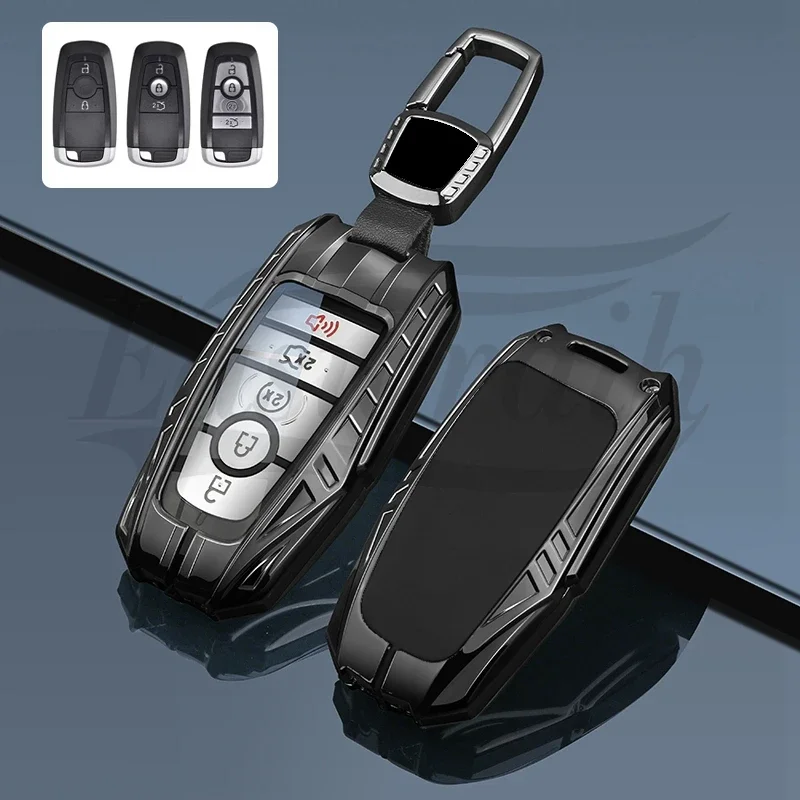 Car Key Case Holder Cover For Ford Mondeo Explorer Edge Expedition F-450 F-350 F150 Fusion Mustang Everest Smart 3/4/5 Buttons