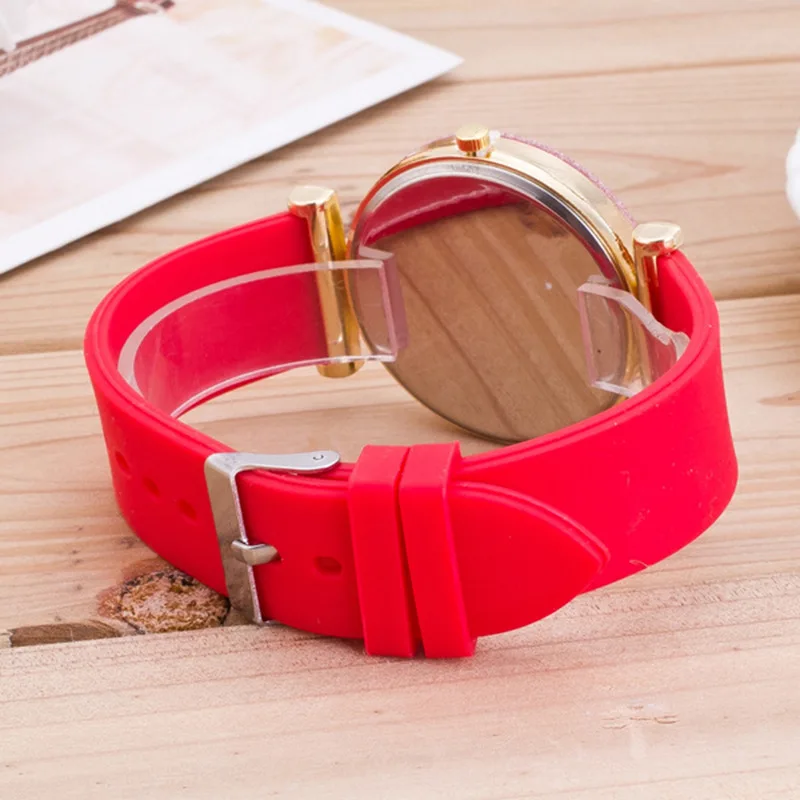 Luxury Watch For Women Silicone Diamond Waterproof Quartz Wristwatches Ladies Sports Montre Femme Zegarek Damski Gift Clock Men view 5