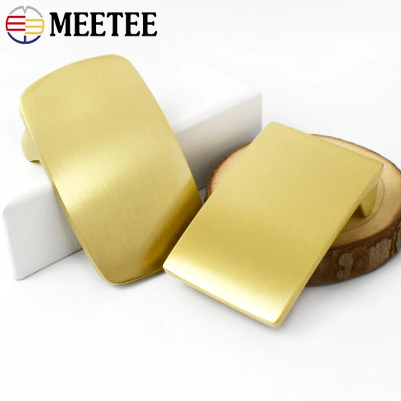 

40mm Meetee Solid Brass Men Belt Buckles Head Pure Copper Waistband Buckle Clothing Decoration DIY Garment Sewing Accessories