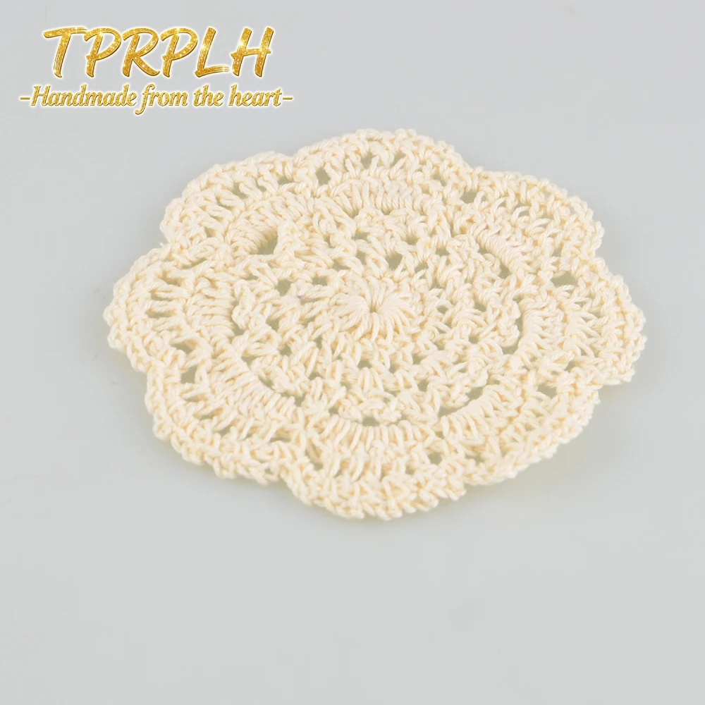 4/10/30PCS 10cm Round table mat crochet coasters doilies lace cup pad mat home party decor photo props