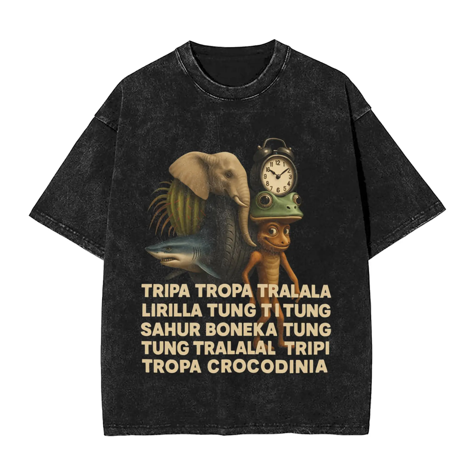 

Italien Brainrot T-Shirt Beach Tung Tung Tung Sahur Tralalero Tralala Streetwear T Shirts Casual Harajuku Tshirt For Men