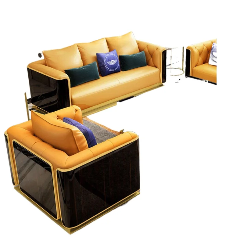 Light luxury leather sofa, high-end sofa
