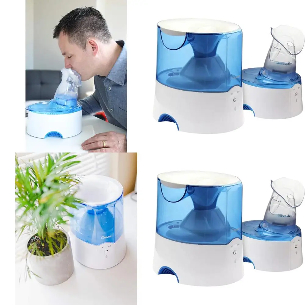 

Ингалятор паровой 0,5 галлона, сине-белый, идеально подходит для спальни, облегчает заложенность носовых пазух, испаритель для снятия заложенности, подходит для FSA и HSA.