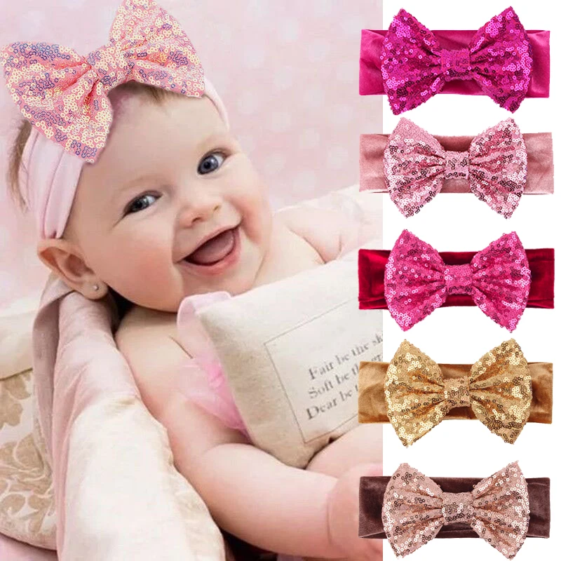 

1PC Baby Soft 5" Hair Bow Headband Kids Girls Elastic Velvet Headwrap Turband Toddler Festival DIY Hair Accessories Cift