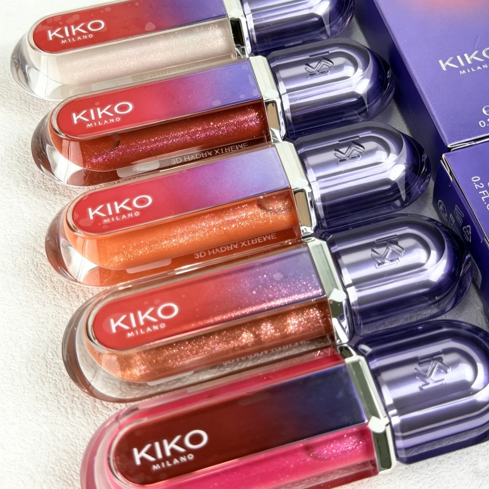 KIKO 3D Hydra Xtreme Lip Gloss Limited Edition Mirror Shine Plumping Lip Glaze Moisturizing Waterproof Non-sticky Cup Lip Makeup
