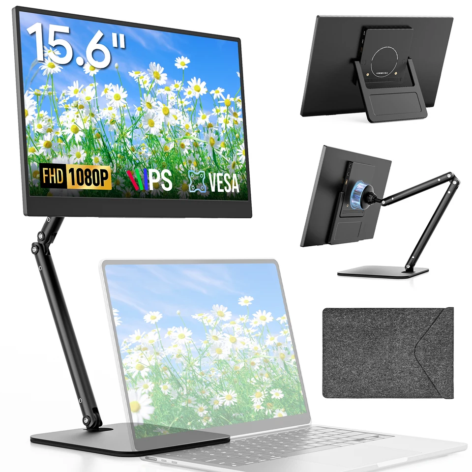15.6 Inch Portable Monitor with FHD IPS Display