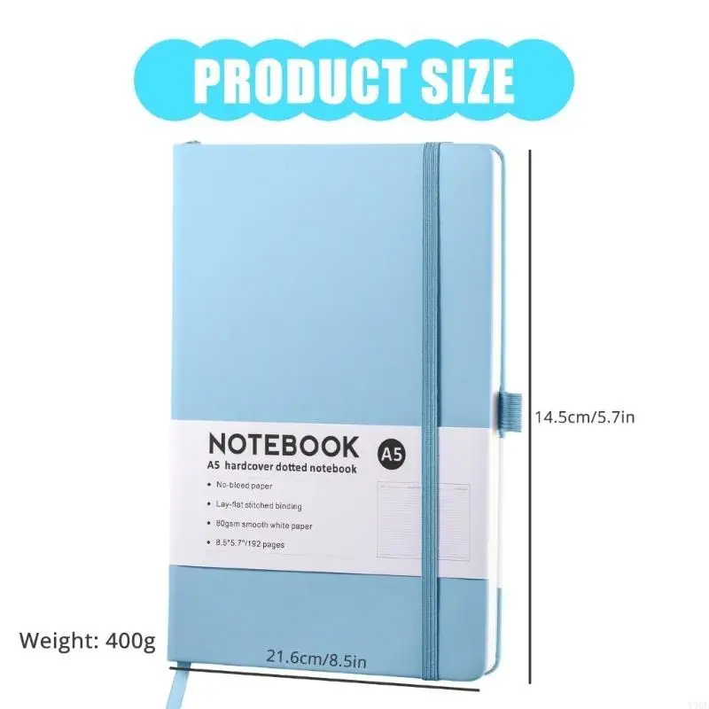 Y4QF Notebook twardej oprawie 192 stronami Szerokie Wyszewki DZIENNIK BIZNES BIZNES BIZNESUS DO PISKING 216X145 mm