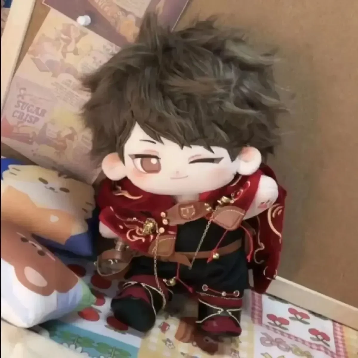 Game Role Oikawa Tooru Wink Attributes Soft Plush Doll Body Dress Up Stuffed Plushie Anime Cosplay Toys Figures Xmas Gift 20cm