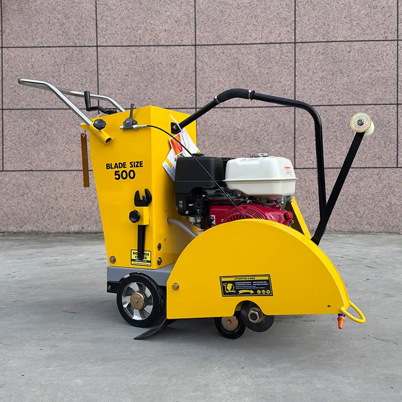 500mm Walk Behind Concrete Road Cutter Gas Powered Road Cutting Machine Asphalt Floor Saw