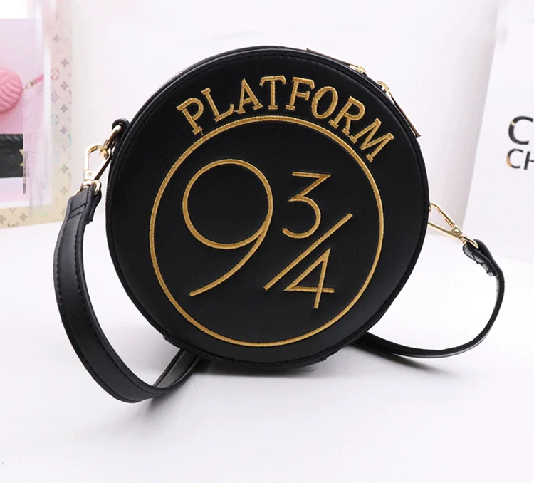 2024 Hot Sale Harri Potter Platform 93/4 Round Bag Magic Academy Women PU Single Shoulder Bag Female Handbag Birthday Toys Gifts