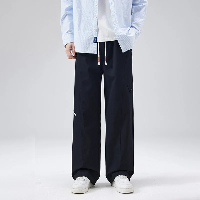 

Модные повседневные брюки в американском ретро-стиле Dstring 2025: Новые мужские трендовые весенние свободные прямые длинные брюки