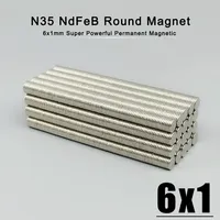20~5000pcs 6x1 mm Thin Neodymium Strong Magnets N35 6mm x 1mm Permanent Small Round Magnet 6x1mm Powerful Magnetic Magnet 6*1 mm