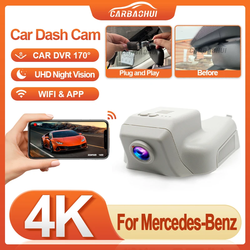 

4K 2160P Plug and Play Автомобильный видеорегистратор для Mercedes Benz R Class w251 R350 R400 GL x164 x166 ML w164 w166 GL450 ML350 DashCam