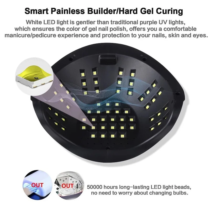 UV-LED Nagel trocknungs lampe für Maniküre Hoch leistung 168w Smart Sensing Nagel Gel politur Trockner Kunst Salon Werkzeug Maniküre Maschine