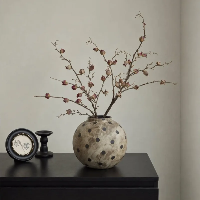 Italian Minimalist Vase Ceramic Light Luxury High-end Ornament Living Room Dining Table Entrance Decoration Floreros Altos