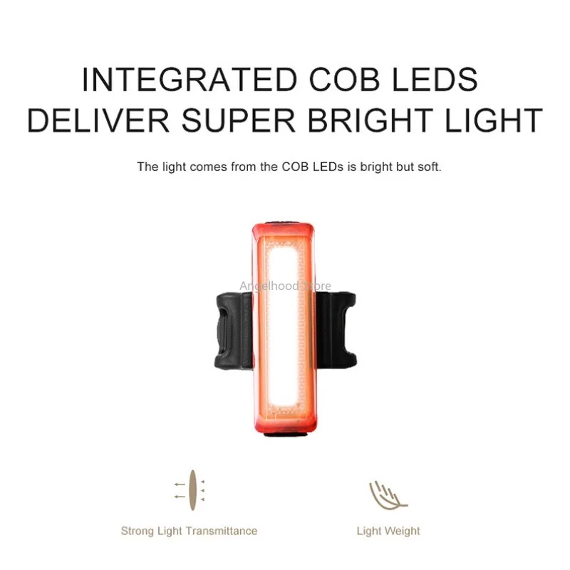 W11 دراجة الذيل ضوء إضاءة مقاومة للماء الدراجة الذيل ضوء دراجة USB قابلة للشحن ركوب الدراجات الجبلية الذيل مصباح الملحقات