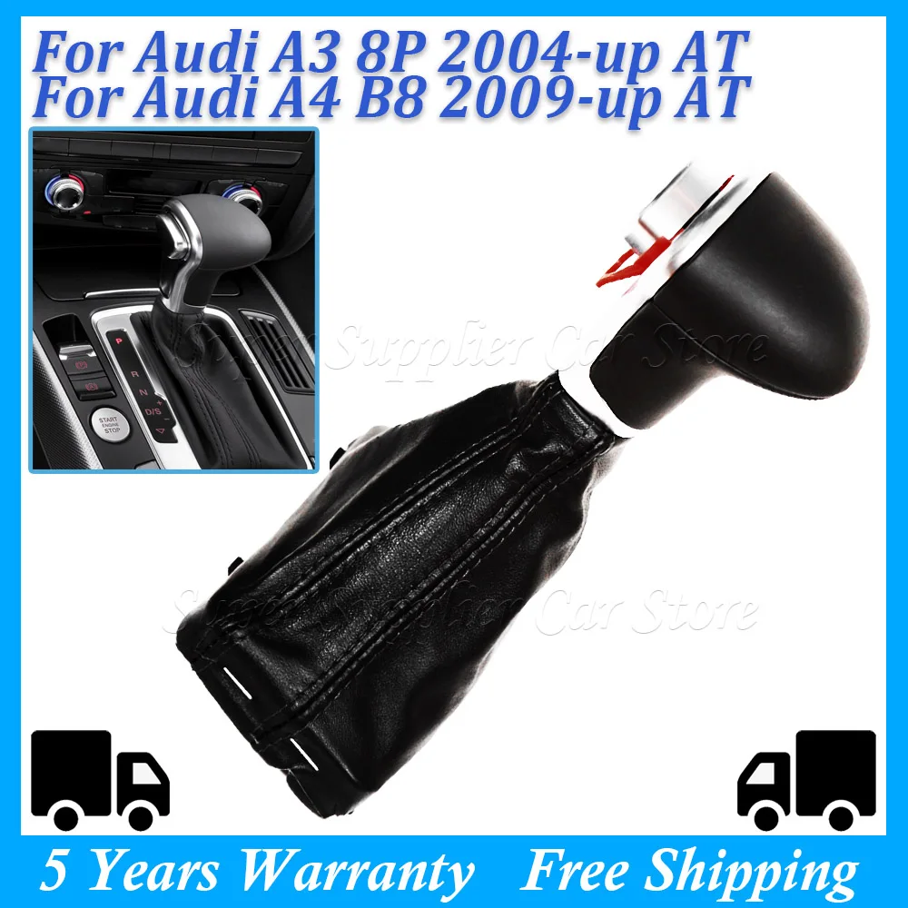 For Audi A6 C6 A3 8P A4 B8 A5 Q5 2009 2010 2011 2012 2013 2014 New Gear Shift Stick Knob Boot Auto Automatic Shift Knob