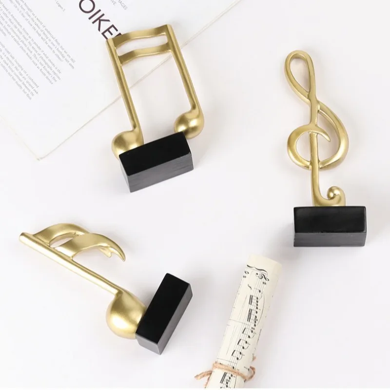 Nordic Music Note Resin Figurines 3 Piece Set Modern Home Decor for Living Room TV Cabinet Shelf Porch Display
