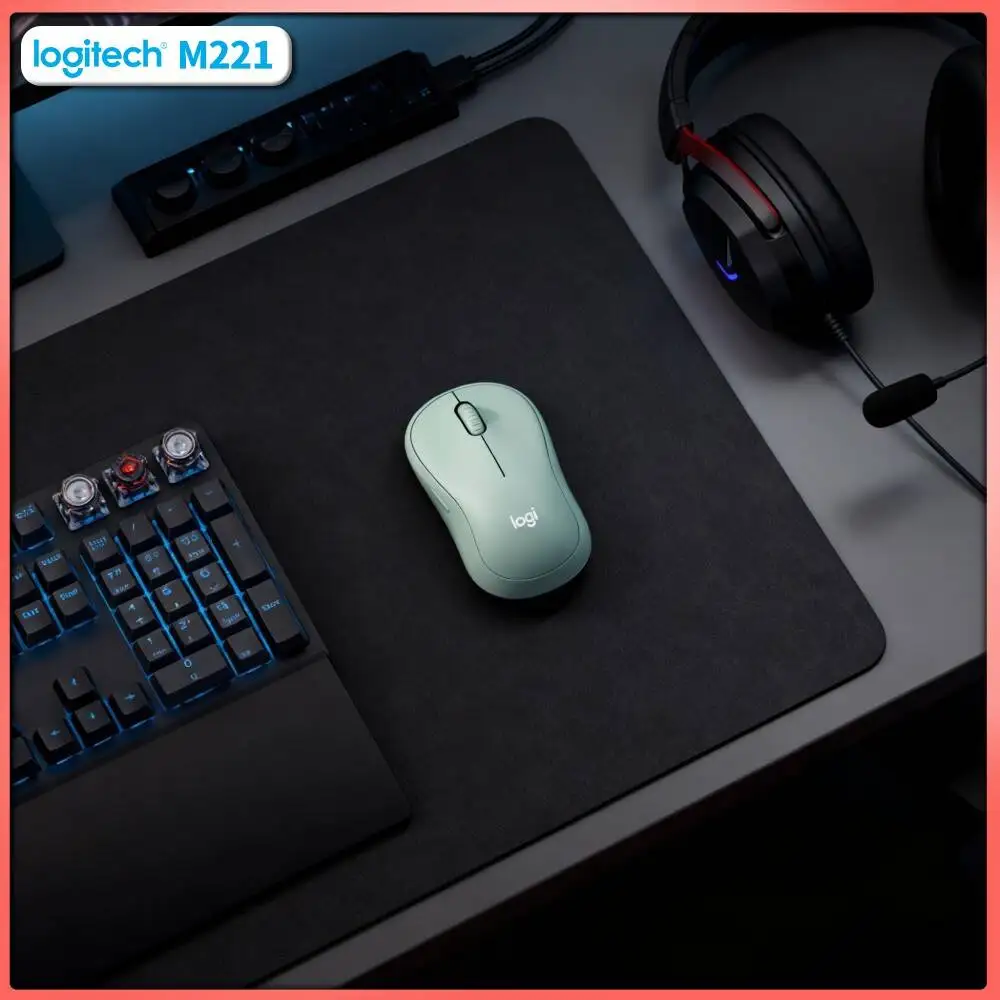 Logitech M221 Ergonomic Wireless Mouse - 10m Wireless Zone, 18-Month Battery, Gentle Clicks, Multi-System Laptops