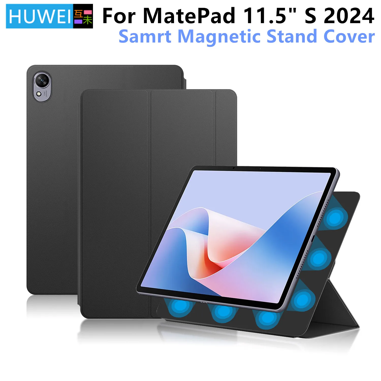 

Case For Huawei MatePad 11.5 S 2024 Smart Shell Stand Cover,Strong Magnetic Adsorption for HUAWEI MatePad 11.5" S DMG-W00 Case