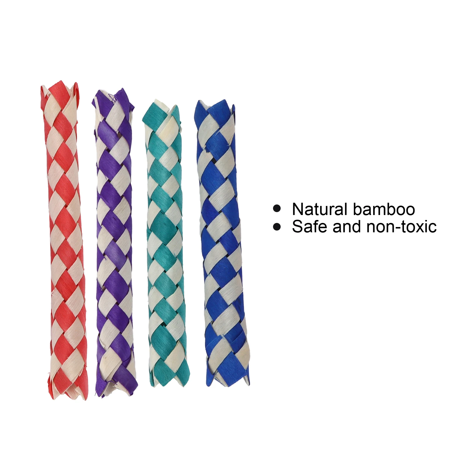 ZK40 24pcs Finger Traps Birds Parrots Chew Toy Chinese Bamboo Traps DIY Toy for Kids Parties