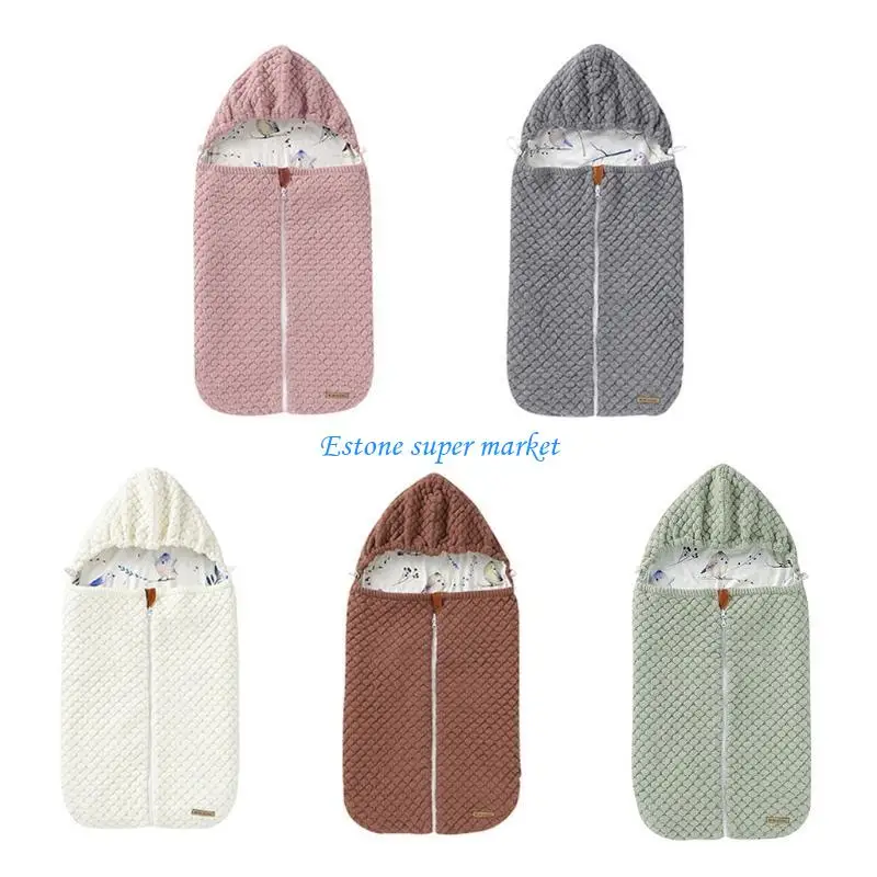 090B طفل مقنعين سستة عربة Footmuff كيس النوم محبوك المغلفات الخريف الشتاء كيس النوم الرضع حديثي الولادة قماش للف الرضع #1