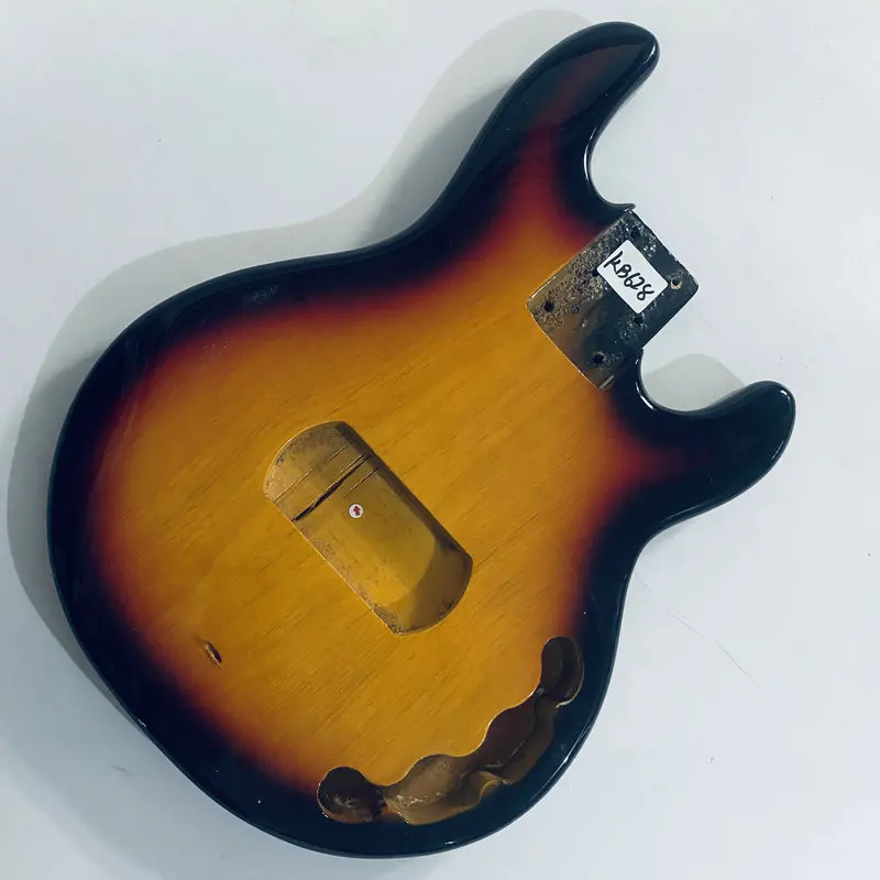 

kB628 Musicman Electric Bass Sunburt Color Electric Bass Body in Solid Wood Unfinished Version for Replace and DIY with Damages