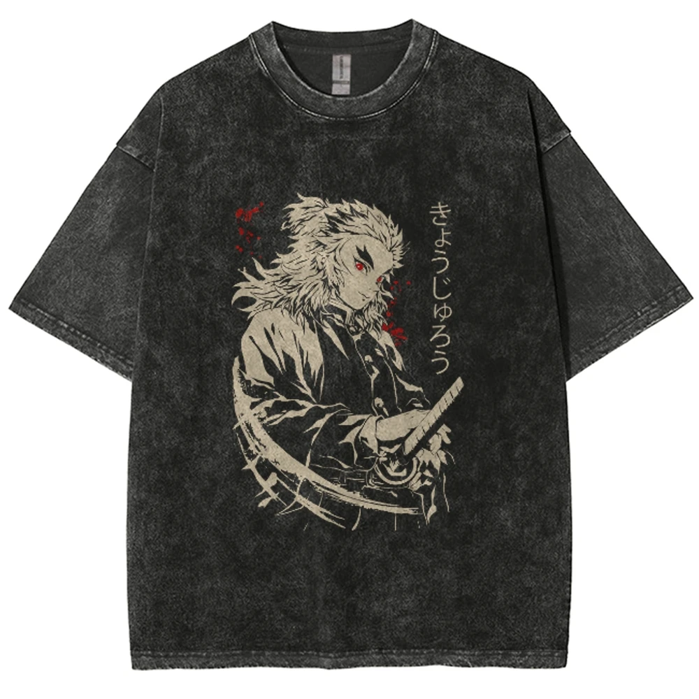 Anime Jujutsu Kaisen Oversized Y2K Washed shirt, Suguru Geto Unisex Tshirt, Streetwear Vintage Washed Short Tshirt For Men Women