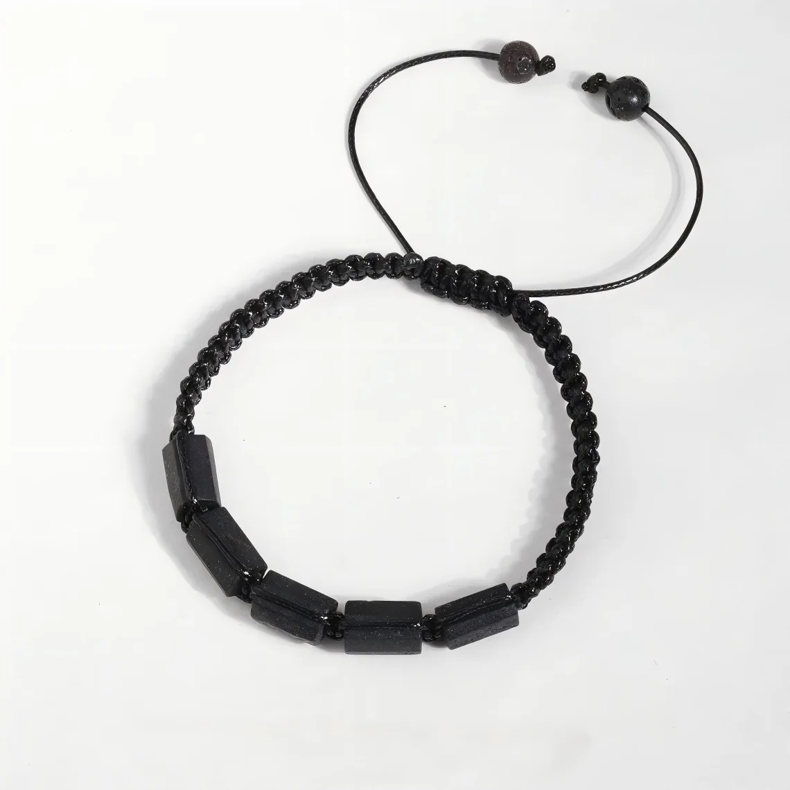 Schwarzes Turmalin-Armband Naturstein-Schmuck Personalisierte Armreifen Paar-Armbänder Herren-Armbänder Damen-Handaccessoires – Detail 16