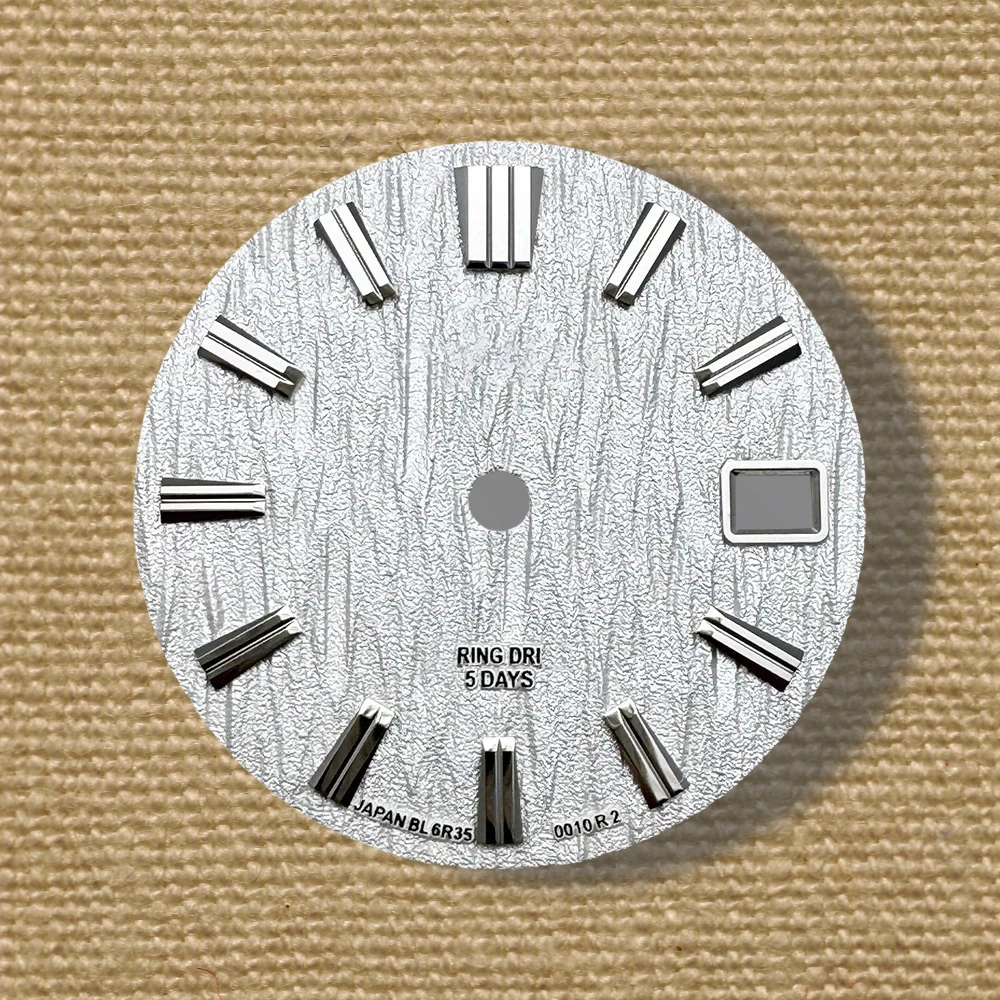 Logo GS 28.5Mm dengan Dial Grand S Cocok Cocok NH35/NH36/4R/7S Gerakan Jepang Gelombang Lumen Hijau Aksesori Jam Tangan Berkualitas Tinggi ﻿