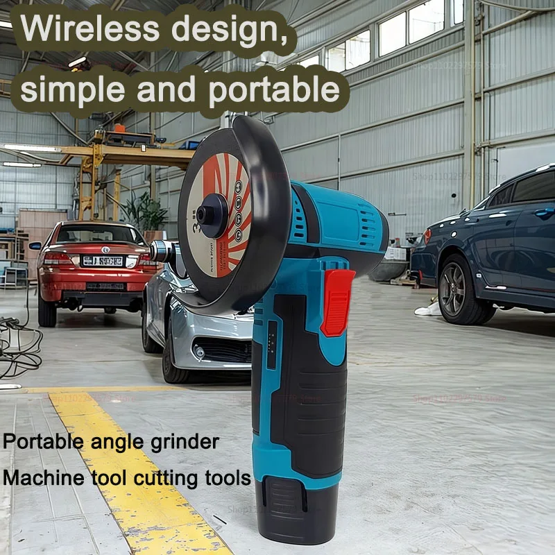 

Electric Angle Grinder 19500rpm Lithium Battery Mini Polishing Grinding Diamond Cutting Tool for Metal Concrete DIY Projects