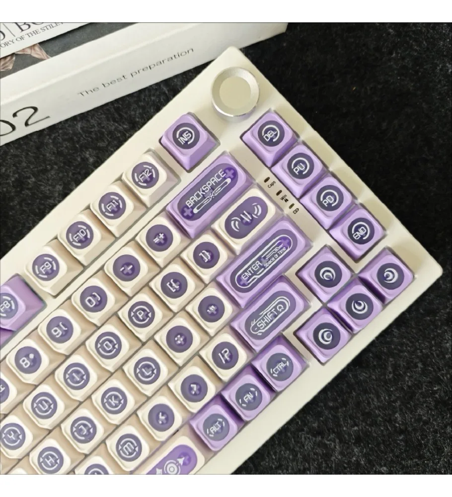 Purple Opal Max Personality Transparent Keycap Fit Wooting Bee Step from ace68 keys 87 keys 108